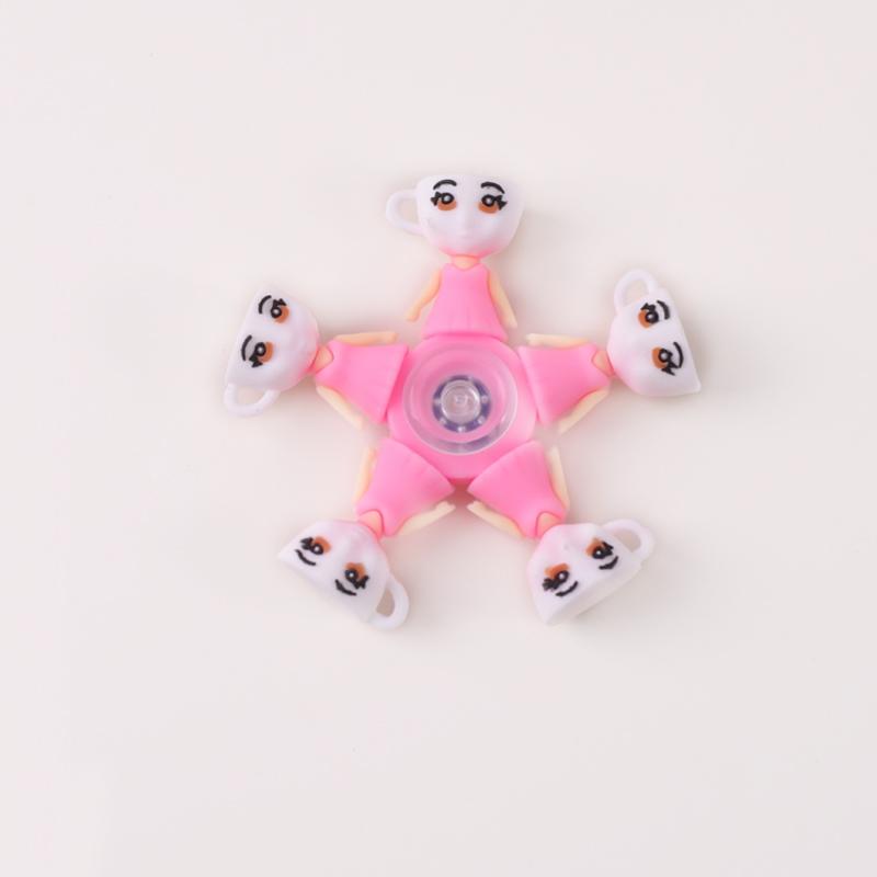 Kreativer Italienischer Brainrot Fidget Spinner Hand Premier Spinner Tung Sahur Tralalero EDC Figet Spiner Finger Stressabbau Spielzeug pink