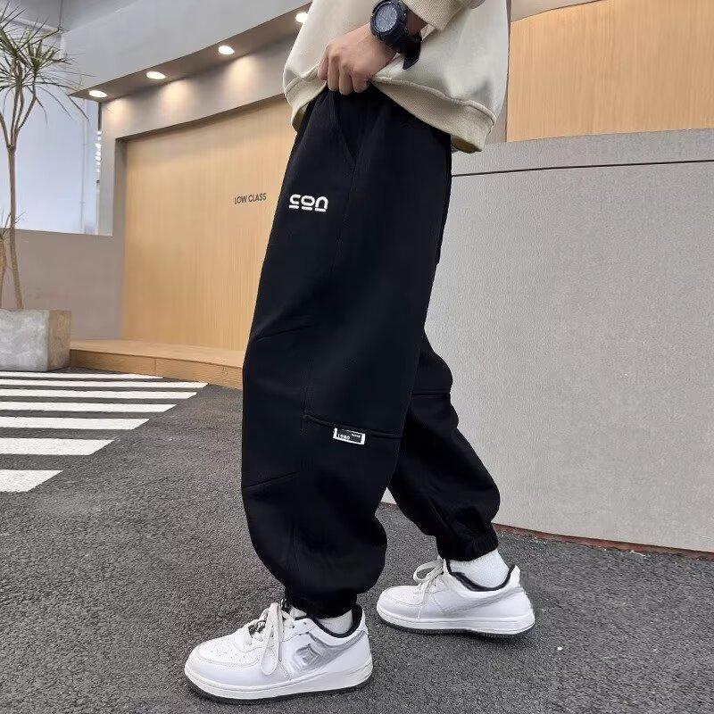 Jungen Jogginghose Frühling und Herbst neue Flut hübsche modische Herbst Kinderhose Jungen Jogginghose Kinder Herbstkleidung 160