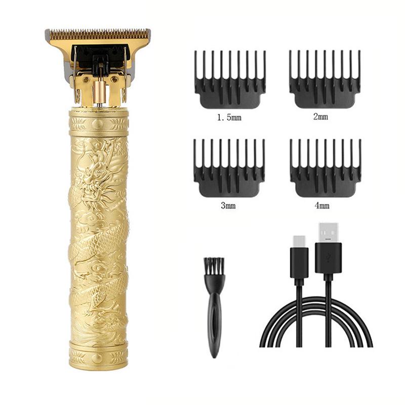 Vintage T9 Elektrische Akku-Haarschneidemaschine Professioneller Haarschneider für Männer Clipper Rasierer Bartfeuerzeug