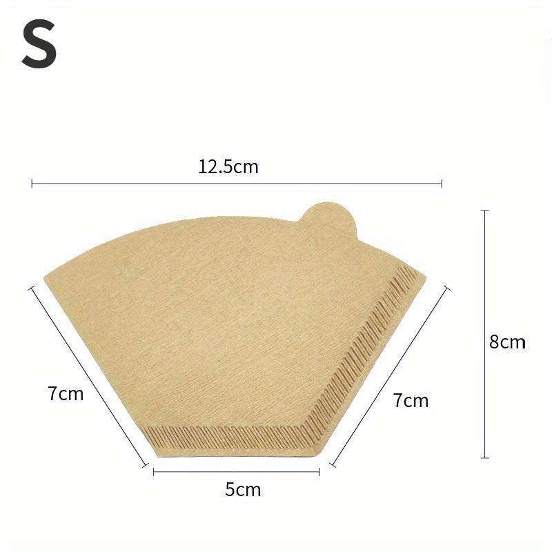 100Pcs Ungebleicht Original Holz Hand Drip Papier Kaffee Brewer Kaffee Filter Tasche Kaffee Maker Zubehör S kaffeebraun