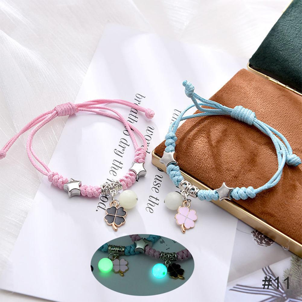 1 Paar leuchtendes Armband, modische Legierung, handgeflochtenes Armband, leuchtendes Armband, Schmuck, Geschenk für Freunde und Liebhaber 11 brown