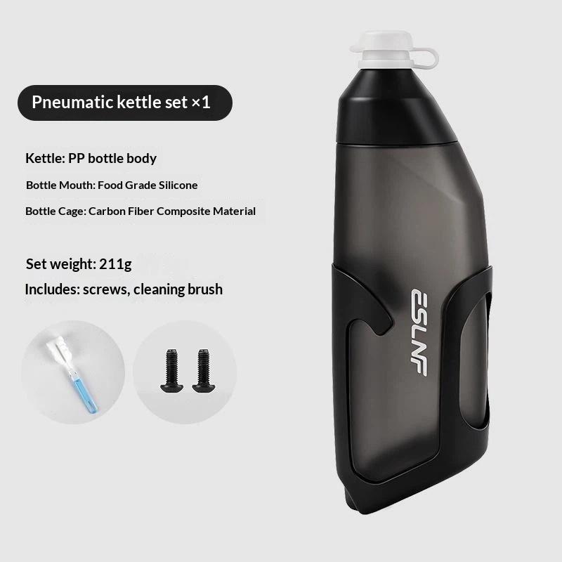Aerodynamisches Wasserflaschen-Set 680 ml Große Kapazität Lebensmittelgeeigneter PP5-Flaschenhalter aus ultraleichtem Carbon Fahrradzubehör A4 gray
