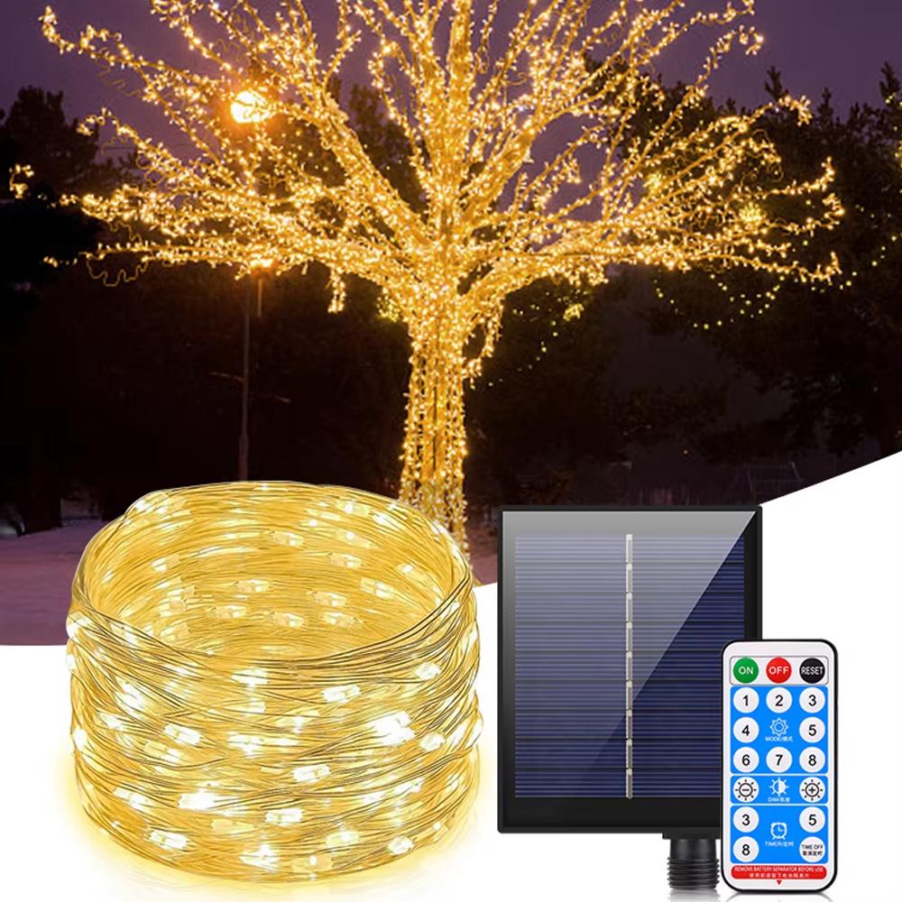 LED Girlande Feiertags Lichterkette Schlafzimmer Wohnzimmer Lichterkette Solar Lichterkette Außen Garten Landschaftsbeleuchtung Wasserdicht 30m