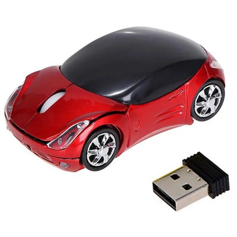 2,4 G kabellose Maus, Auto-förmige Maus, Cartoon-Sportwagen, fotoelektrische Maus