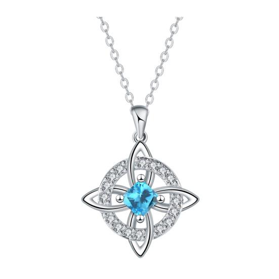 Keltischer Knoten Halskette Hexenknoten Geburtsstein Halskette Funkelnde Keltische Symbol Halskette Wicca Spiritueller Schmuck Geschenk für Frauen Mutter Ehefrau Freundin December