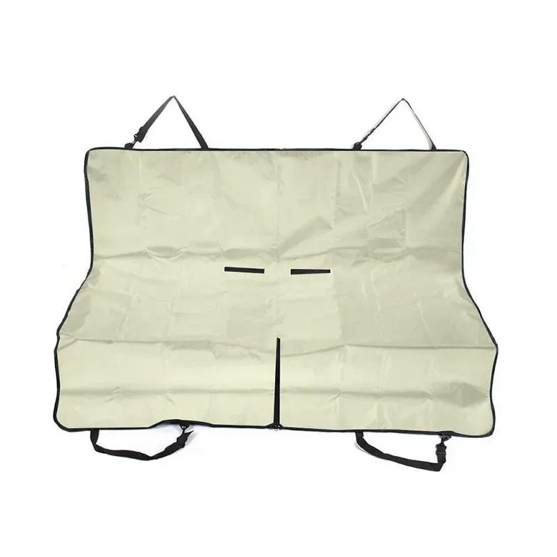 Auto-montierte Haustiermatte, Hunde-Autositzbezug, wasserdichte Haustierträger-Rücksitzkissenmatte für Hunde, faltbare Katzenhängematte, Kofferraum, Rücksitz One Size beige