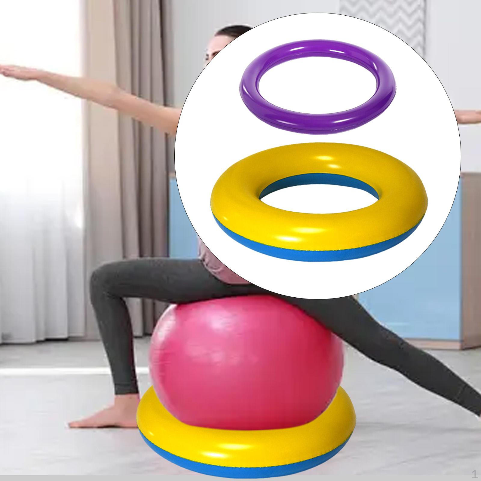 2 Stück Gymnastikball-Basis Nur Fitness-Halter Positionierungsscheibe Rutschfest Vermeidung von Rollen