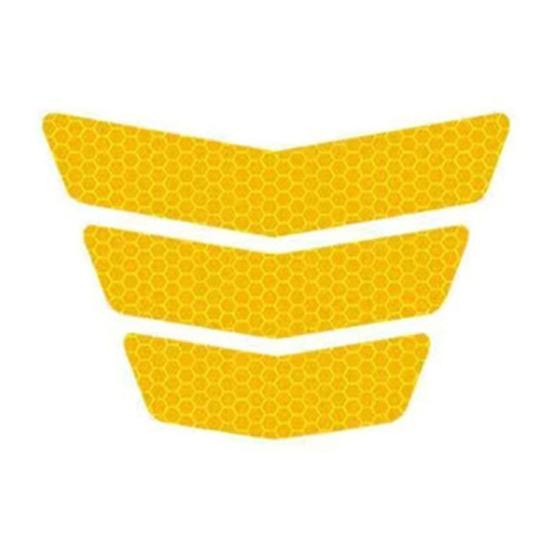 3Pcs Reflektierende Aufkleber Selbst-klebe Anti-kollision Warnung Universal Motorrad Sicherheit Reiten Klebeband Aufkleber Motorrad Liefert gelb