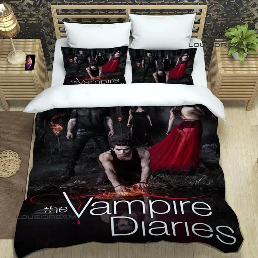 The Vampire Diaries Damon Salvatore Bettwäsche-Sets exquisites Bettwaren-Set Bettbezug Bettdecke Bettwäsche Geburtstagsgeschenk 180*220cm 3pcs