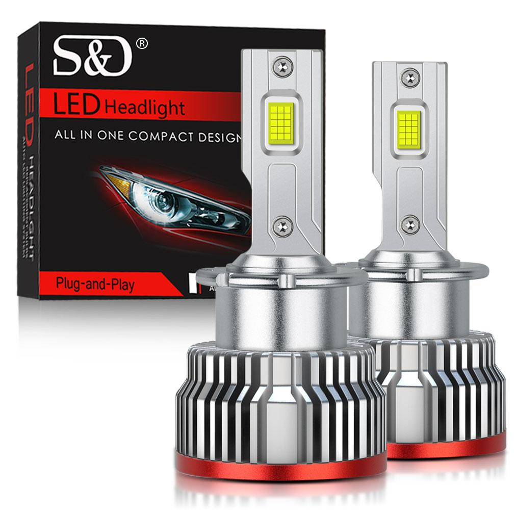 2Pcs 70000Lm D3S LED Scheinwerfer Lampen D1S D2S D4S D8S D1R D2R D3R D4R D8R Turbo LED 30SMD CSP Lichter für BMW Benz Volvo Lampe Canbus 110W Scheinwerfer 6000K D2S/D2R