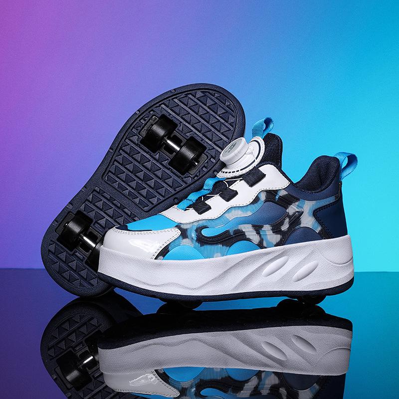 Neue kleine Allrad-Runaway-Schuhe Pulley-Schuhe für Jungen und Mädchen, Studenten-Skates, Pulley-Schuhe, rotierende Schnallen-Pulley 40