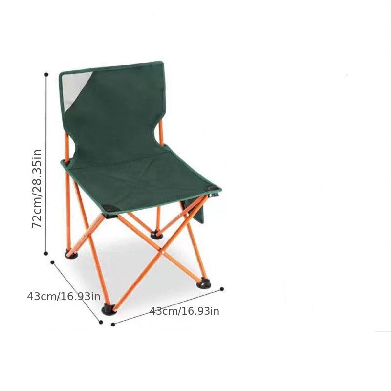 1pc Campingstuhl Outdoor Klappstuhl, Leichter Tragbarer Kleiner Mazar, Kunststudenten-Rückenlehnenbank large