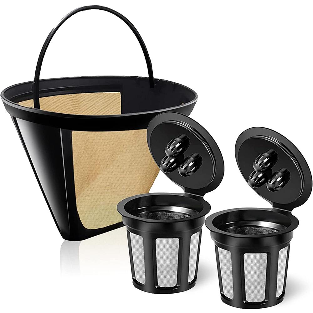 Kaffeefilter für Ninja, 2 Stück K-Cup-Kaffeepads und 1 Stück Kaffeemaschinenfilter