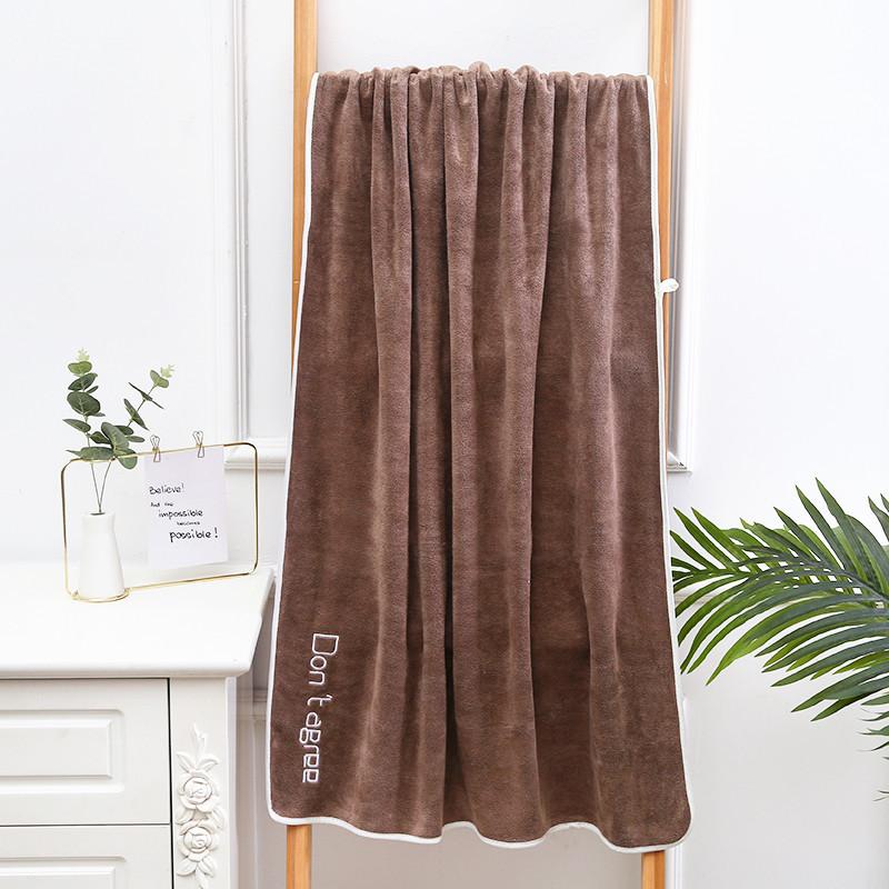 Badetuch für Erwachsene, weich, saugfähig, für trockenes Haar, Badetuch, 70 x 140 cm, für den täglichen Gebrauch im Haushalt 70*140cm kaffeebraun