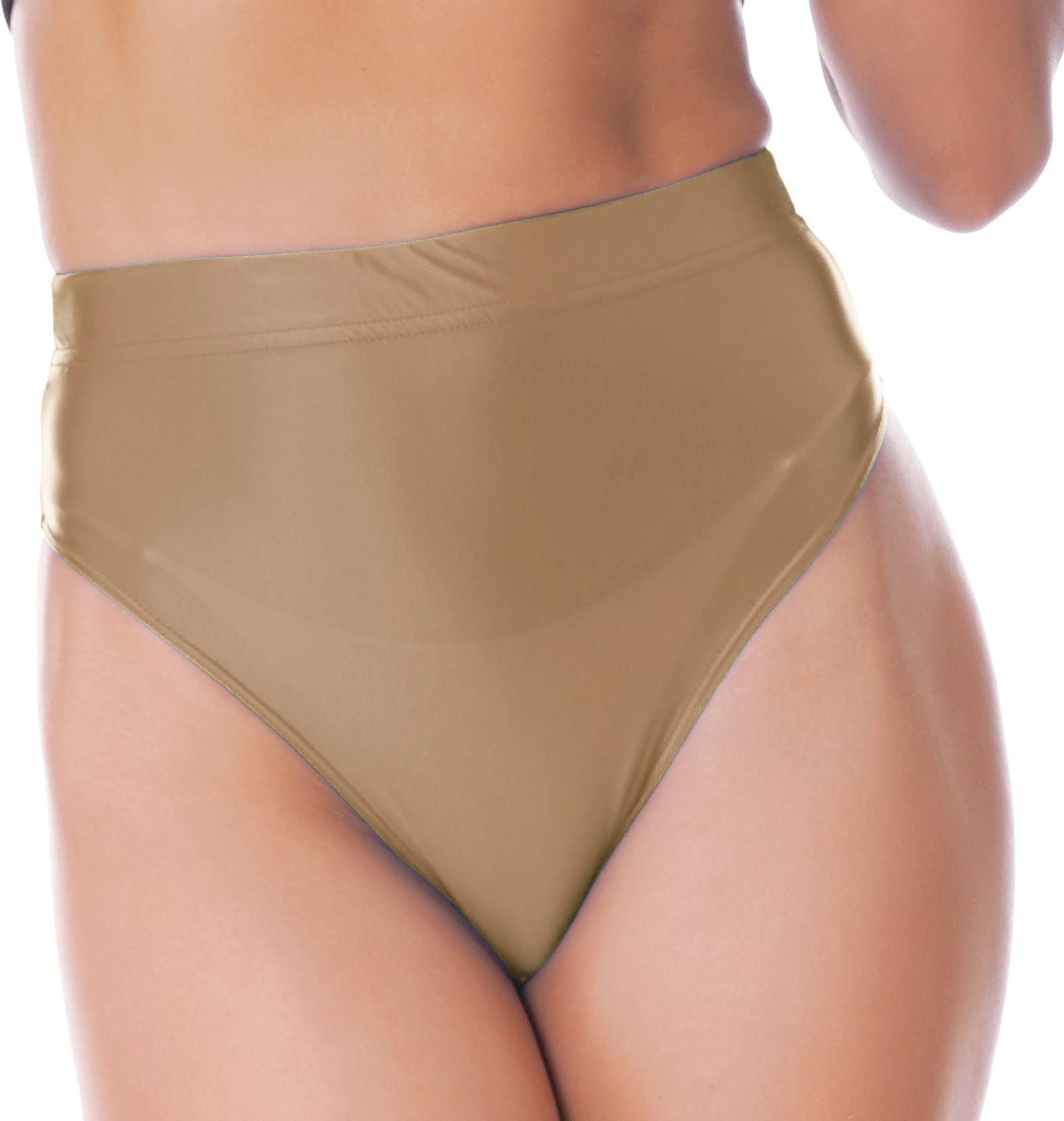 Damen-Badeanzug, glänzend, einfarbig, hohe Taille, Slips, Unterwäsche, Badeanzug, Unterteil, Strand, Pool, Party, Sonnenbaden, Bademode XXL