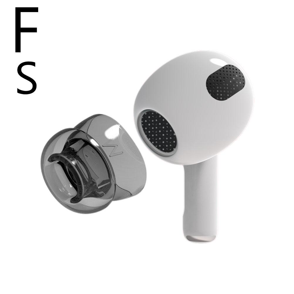 Für Apple AirPods 4 Ersatz Ohr Kappen Ohrstöpsel Anti-slip Kappe Reduktion Für AirPods 4 Ohr Noi O3F6 transparent black-S