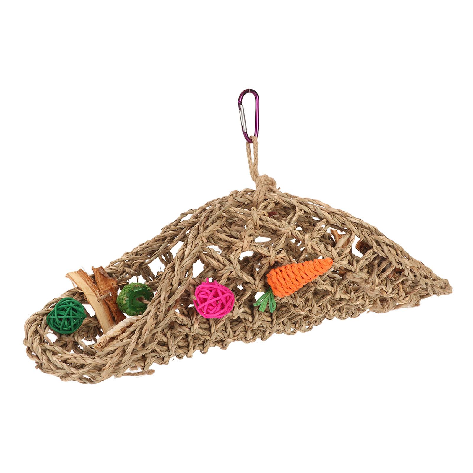 Papagei Seegras Hängematte Zelt Natürlich Bissfest Bunt Vogel Seegras Zelt Tunnel für Vögel