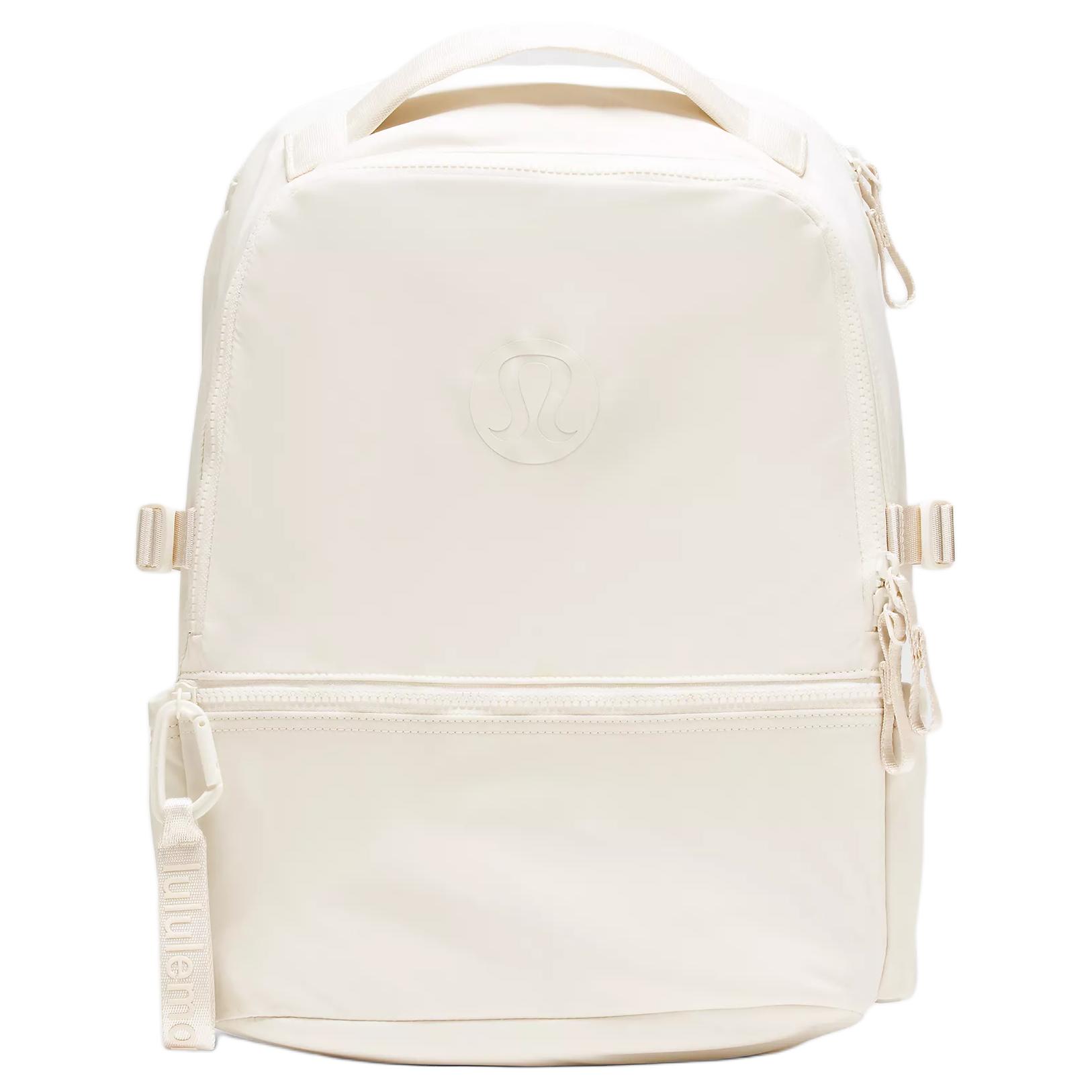 Lululemon Neuer Rucksack 22L Markenlogo Wasserdicht Recyceltes Nylon Rucksack Unisex Rucksack Hell-Elfenbein LU9CLES-033454 Light Ivory White