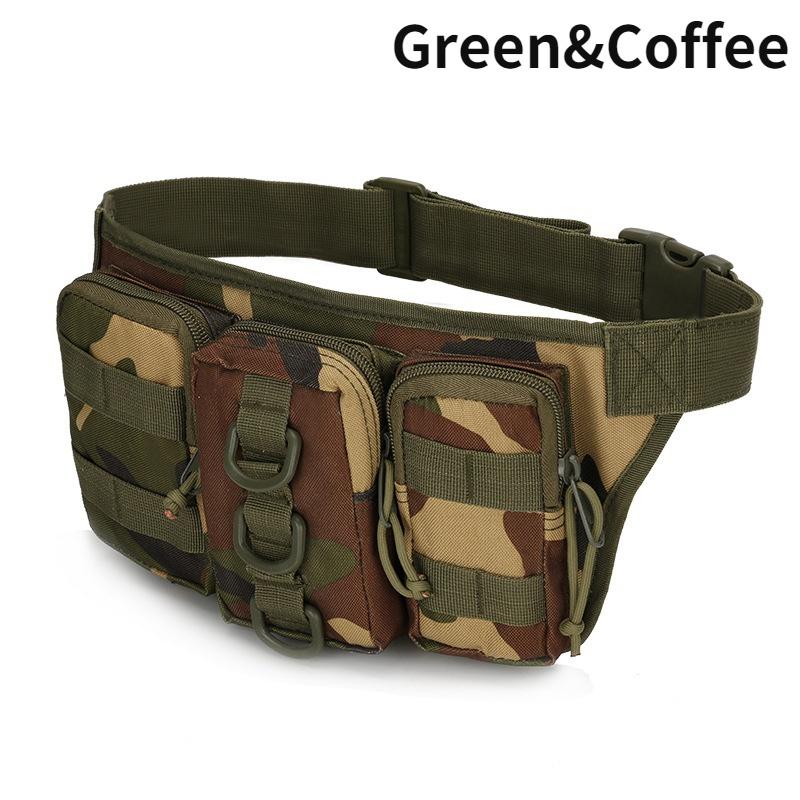 Armee Fan Taktische Tasche Wasserdichte Oxford Tuch männer Taille Tasche Wandern Camping Angeln Outdoor Sport Tasche Bergsteigen Pack kaffeebraun/grün
