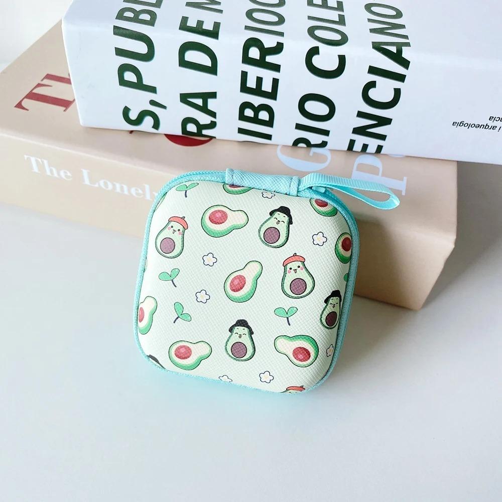 Cartoon Mini Zipper Hard Kopfhörer Halter Fall Tragbare Ohrhörer Beutel box Kopfhörer Lagerung Tasche Schutzhülle USB Kabel Organizer