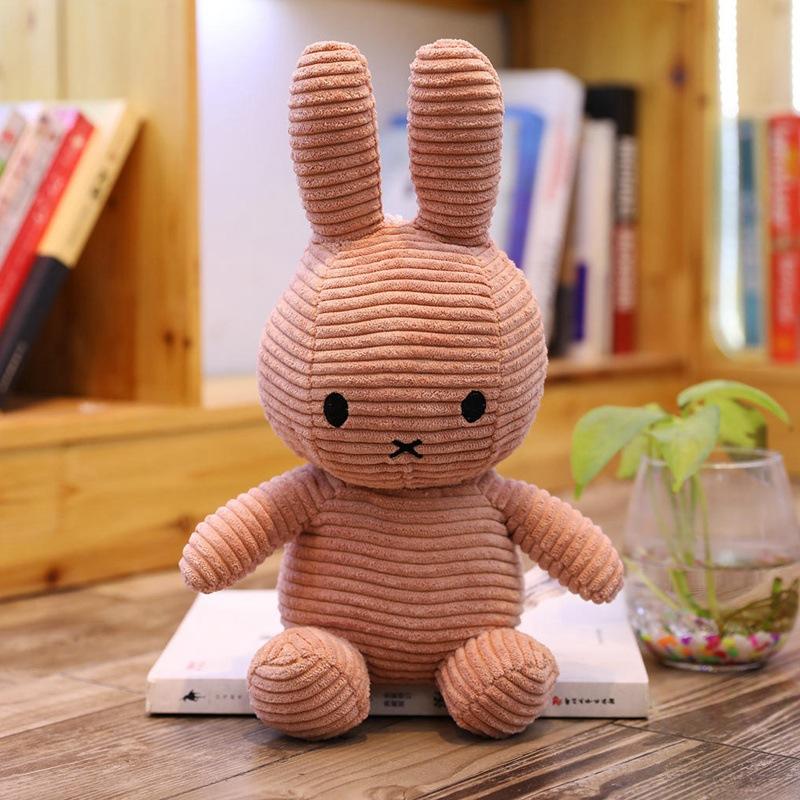 Süße kleine Kaninchen Puppe Plüsch Spielzeug kleine weiße Kaninchen Hase Stoffpuppe Puppe 25cm rosa