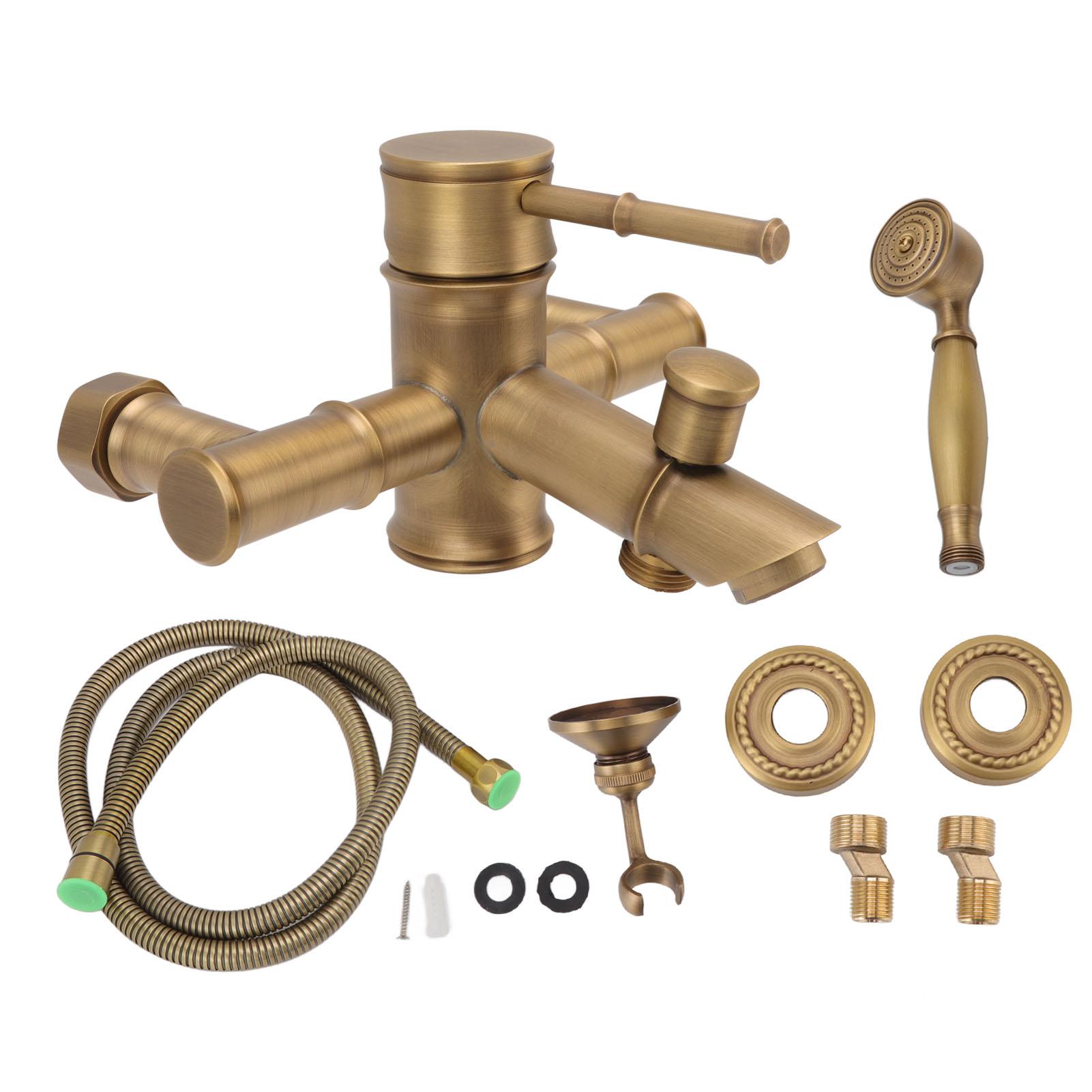 Messing Badezimmer Dusche Europäischen Antike Einfache Wand Montieren Handheld Dusche Set mit Zubehör für