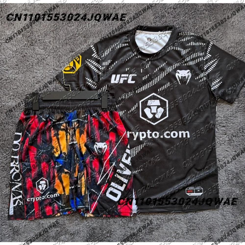 2026 Neues UFC MMA Future Technology T-Shirt Fighting Night Herren Damen Übergroß Atmungsaktiv Schnelltrocknend Boxen Training Sport Set XL
