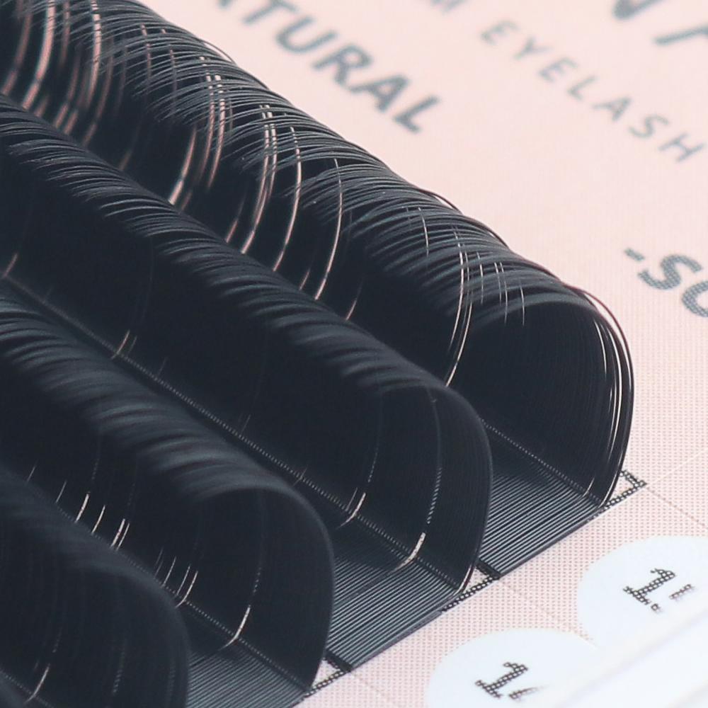 ANNAFRIS L Wimpern,L+/LC/LD/LU(M) Curl einzelne Wimpern natürliche Seide Nerz Matte Verlängerung falsche Wimpern Faux Cils Maquillage 0.07mm   LD    8-15mm MIX schwarz
