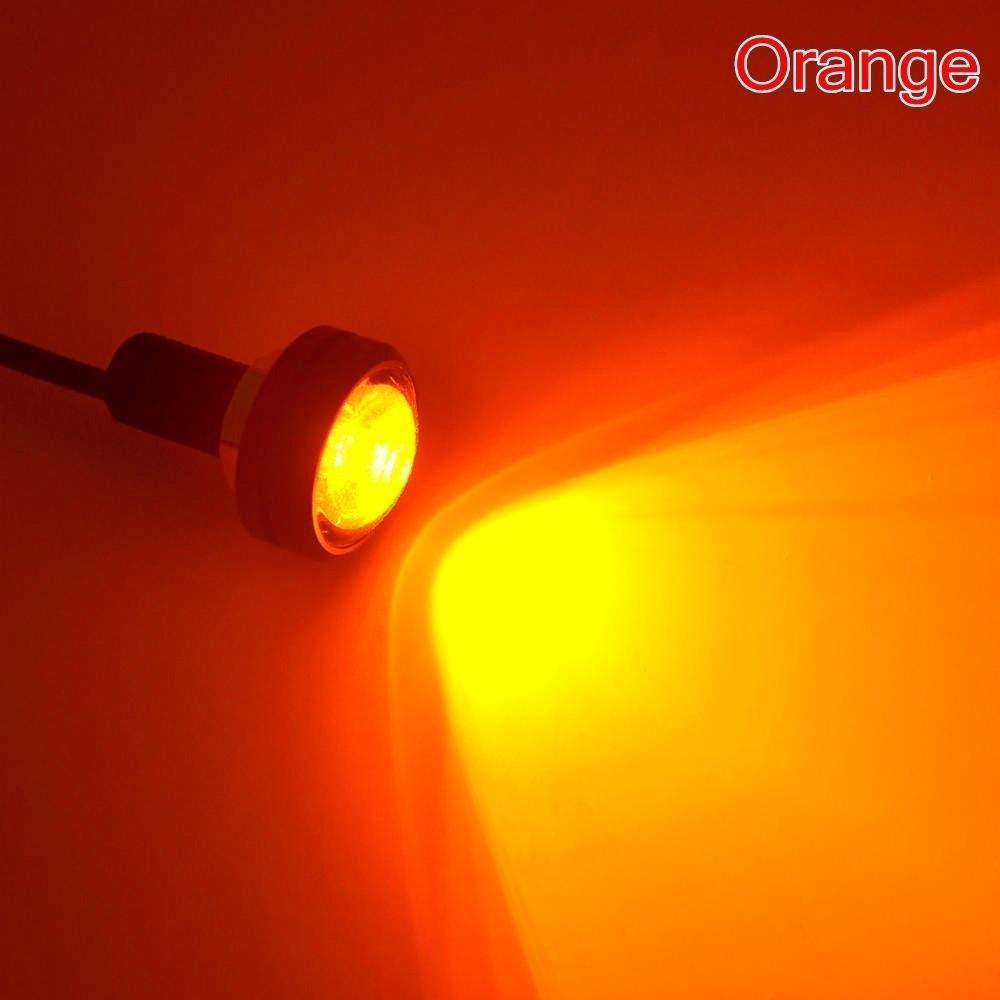 2Pcs 23mm 18mm Eagle Eye Licht Auto Led Tagfahrlicht Backup Motor Parkplatz Nebel Lampen 2X 18mm LED orange