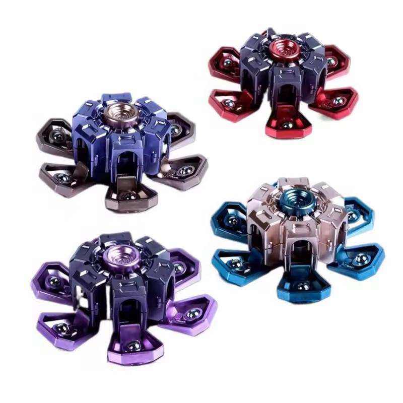 DO-IT-YOURSELF Kreativer Fidget Rotierender Fingerspitzen-Kreisel Spinner Spielzeug für Erwachsene Geburtstagsgeschenke EDC Hand Stressabbau Spielzeug W14589WW-