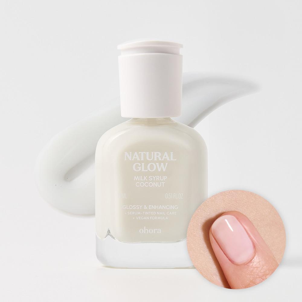 [ohora] Sirup-Nagelhärter 15ml (10 Farben) - Professioneller Nagelhärter mit transluzentem Sirup-Ton COCONUT