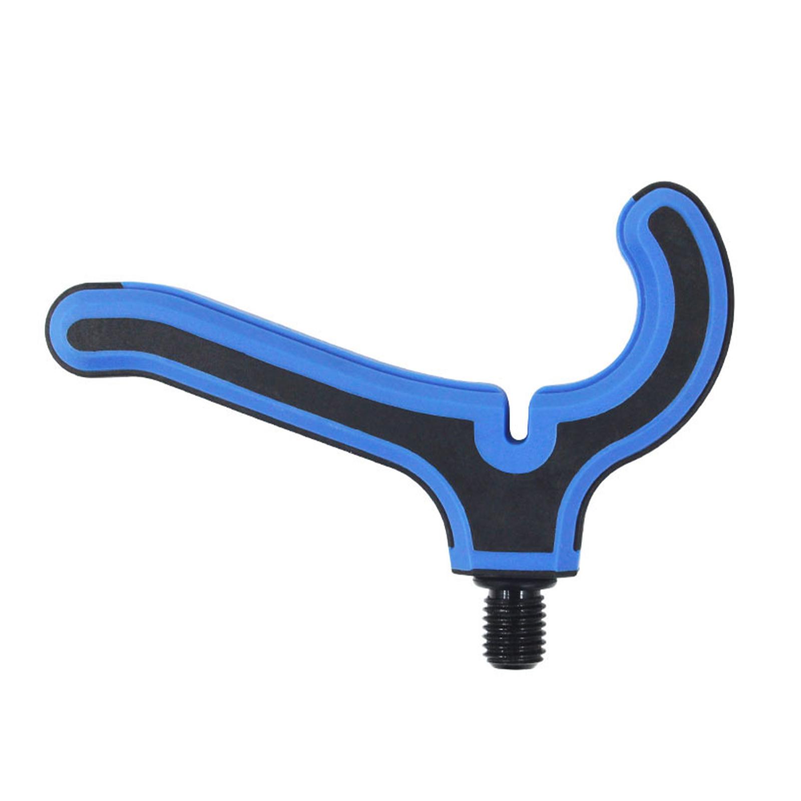 Universal Angelrute Halter Kopf 3/8in Gewinde Angelrute Rest Kopf für Angeln blau