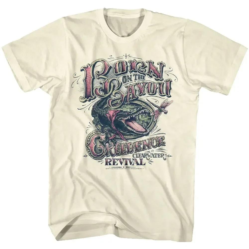 2026 Kurzarm Creedence Clearwater Revival Biker Oversize T-Shirt Lustiges Herren Damen T-Shirt Baumwolle Streetwear Oberteile T-Shirt Kleidung XXXL blau