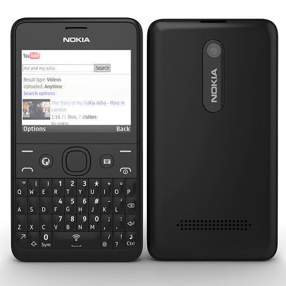 Generalüberholtes Nokia Original Nokia Asha 210 2013 Mobiltelefon mit 2 SIM Dual SIM Simple Set schwarz