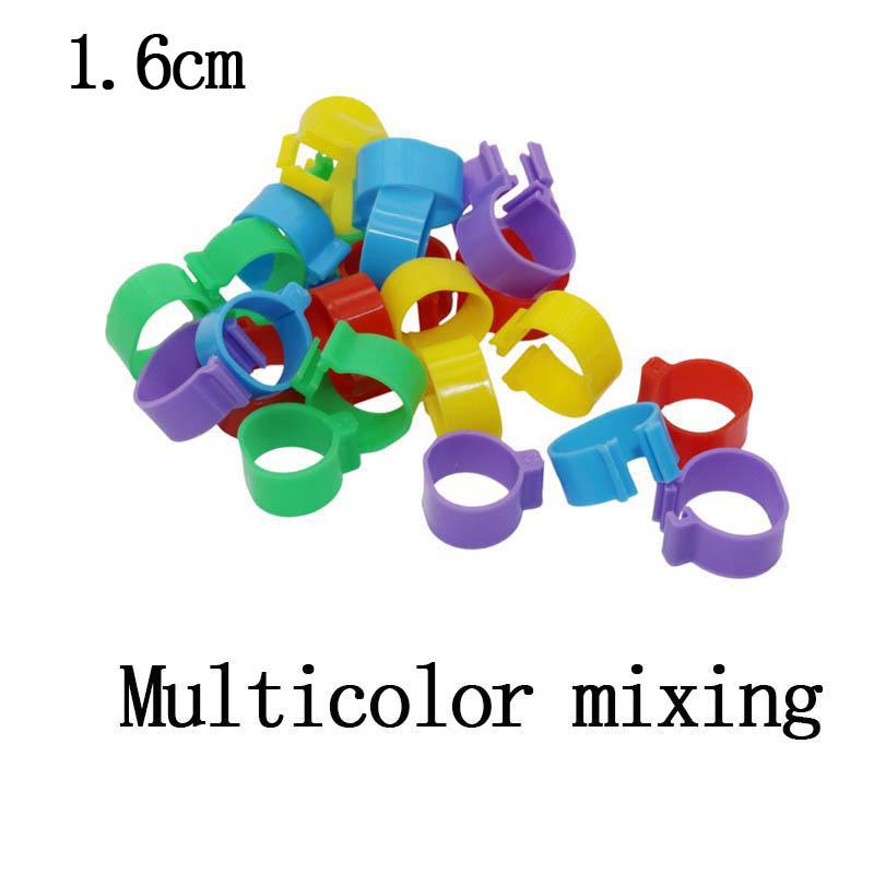 20 Stück Hühnerringe, Geflügel-Fußring, Innendurchmesser 1,6 cm, 2,0 cm, Fasan, Ente, Vogel, Geflügel, Fütterungswerkzeug rot/gelb