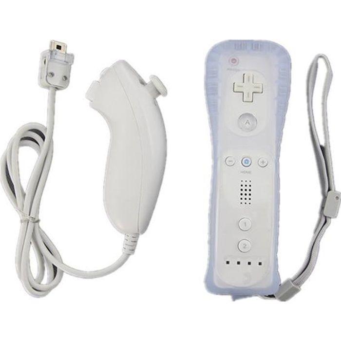 2-in-1-Wiimote-Controller Nunchuk mit integriertem Motion Plus für Nintendo Wii Weiß weiß