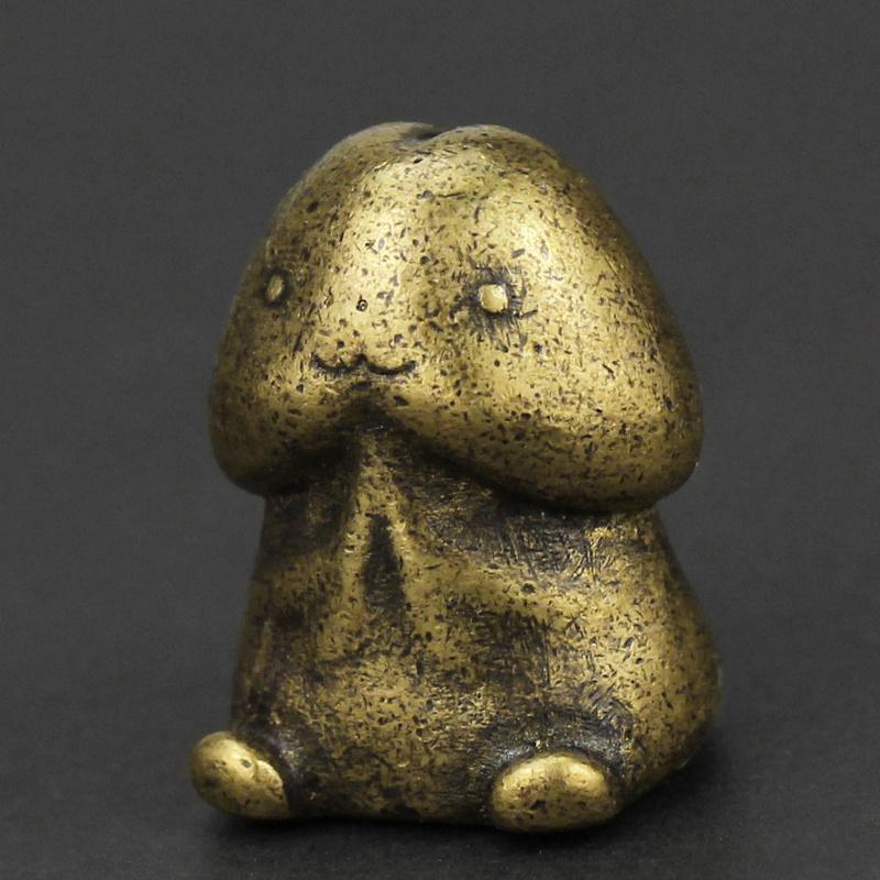 Niedlicher Mini-Cartoon-Pilzkopf, lustiger Schlüsselanhänger, Messing, Metallpuppe, Geschenke, Kupferhandwerk 1pcs