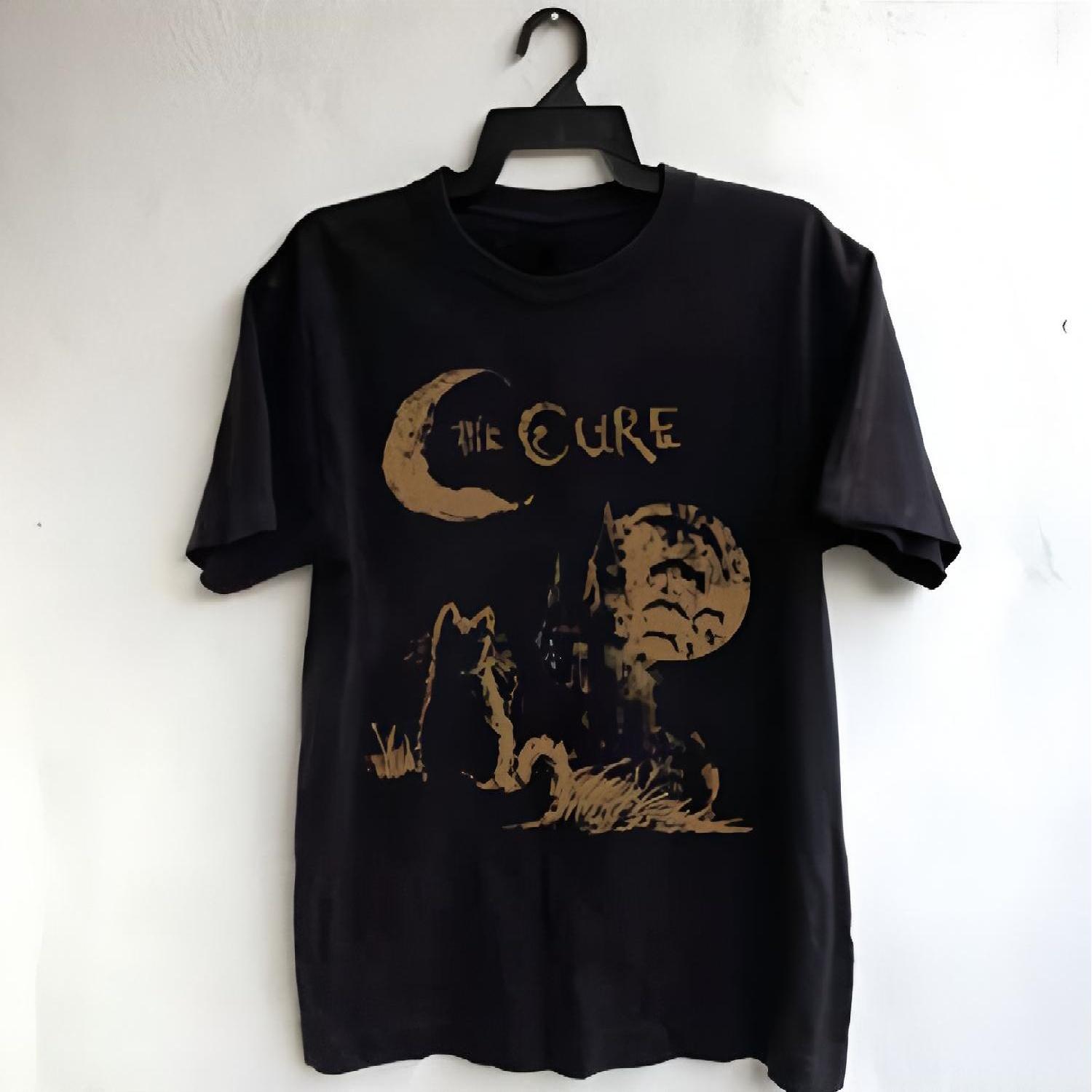 Das Cure Katze T-Shirt, 90er Alt Rock, Unisex Shirt, Musikgeschenke, Geschenke für Katzenliebhaber, The Cure Fan Geschenke, Band T-Shirt, The Cure Grafik T-Shirt XXXL schwarz