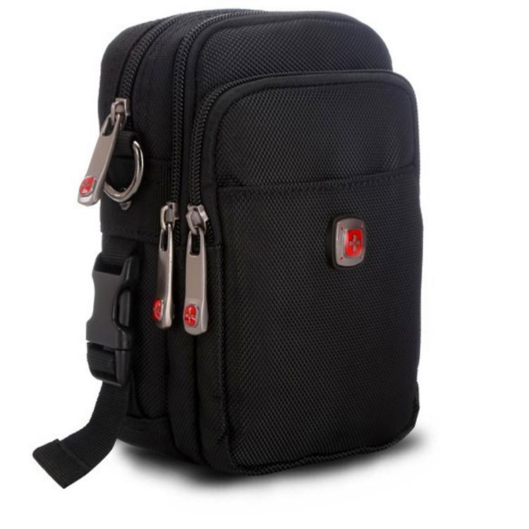 Schweizer Armeemesser Herren Hüfttasche Diagonaltasche Freizeittasche Kleine Umhängetasche Handytasche Schultertasche Kleine Tasche Freizeitrucksack L schwarz