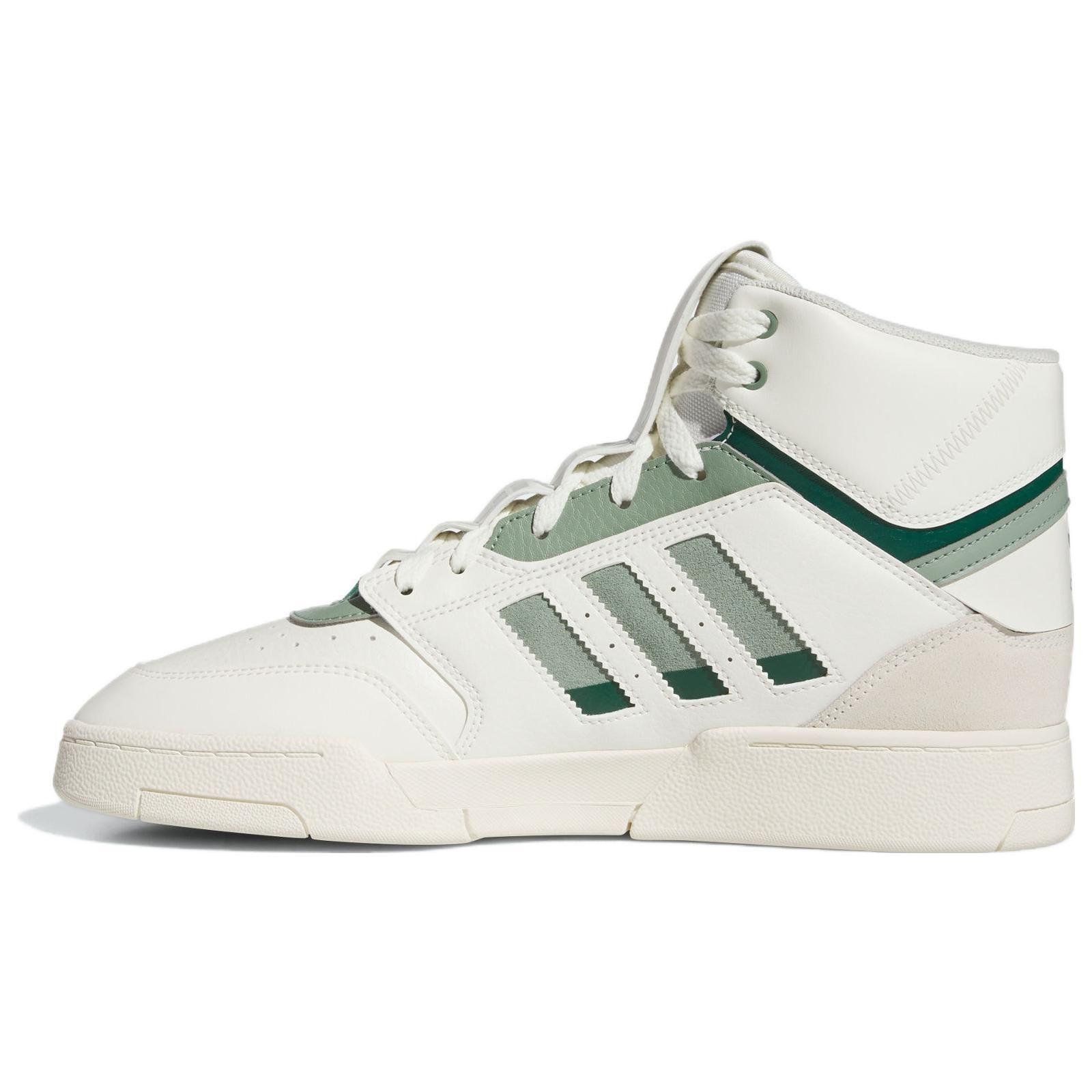 Adidas Originals Drop Step XL Stoff Synthetisches Leder Bequem Vielseitig Langlebig High-Top Sneakers Herren Sneakers Weiß Grün IF2675 40⅔