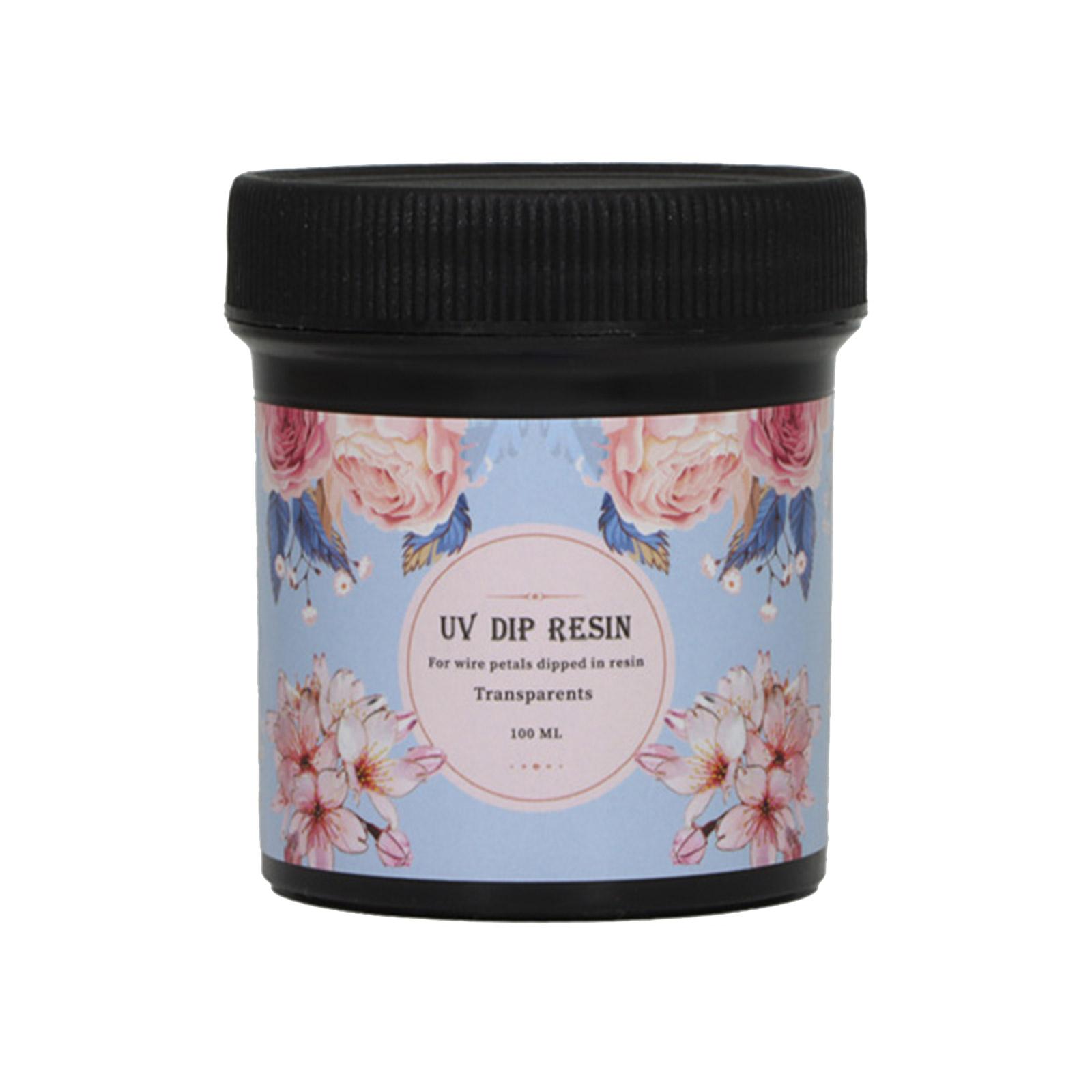 Praktisches UV-Tauchharz-Set, 50 g/100 g, kristallklares Epoxidharz für Blumendekoration und Schmuckherstellung, mit 13 Drähten 100