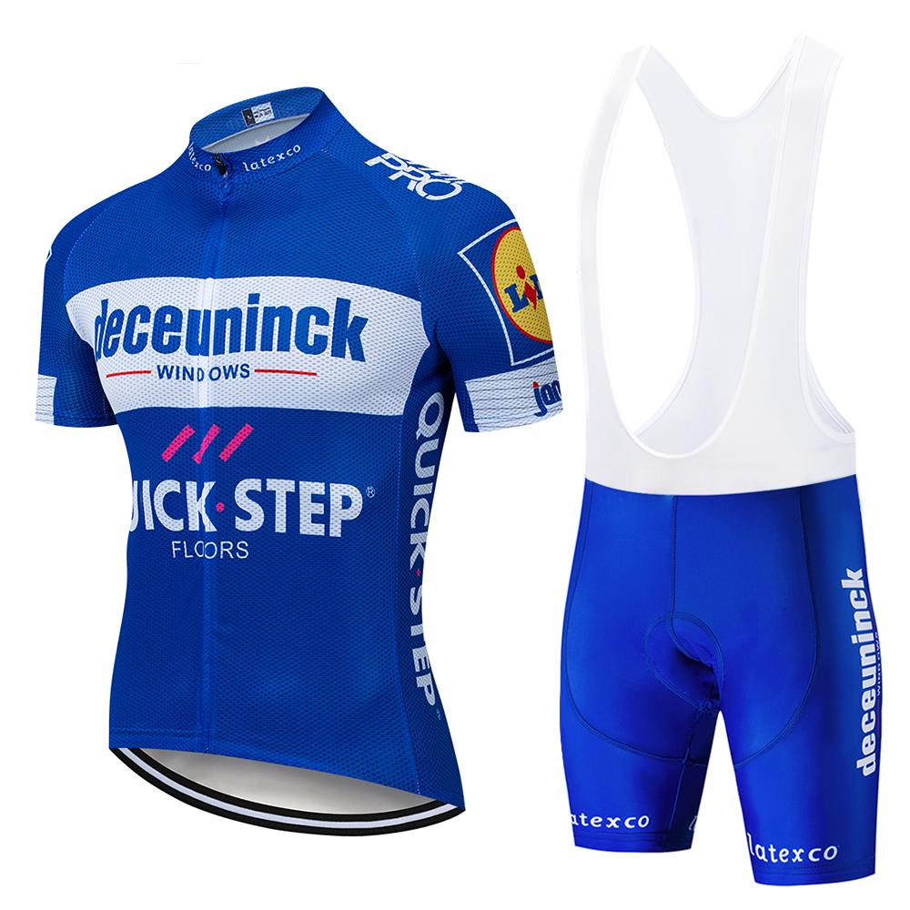 QUICK STEP Team Herren Radtrikot Set 2026 Sommer Radbekleidung Fahrradkleidung Uniform Maillot Ropa Ciclismo Hombre Fahrrad Anzug Asian size-L
