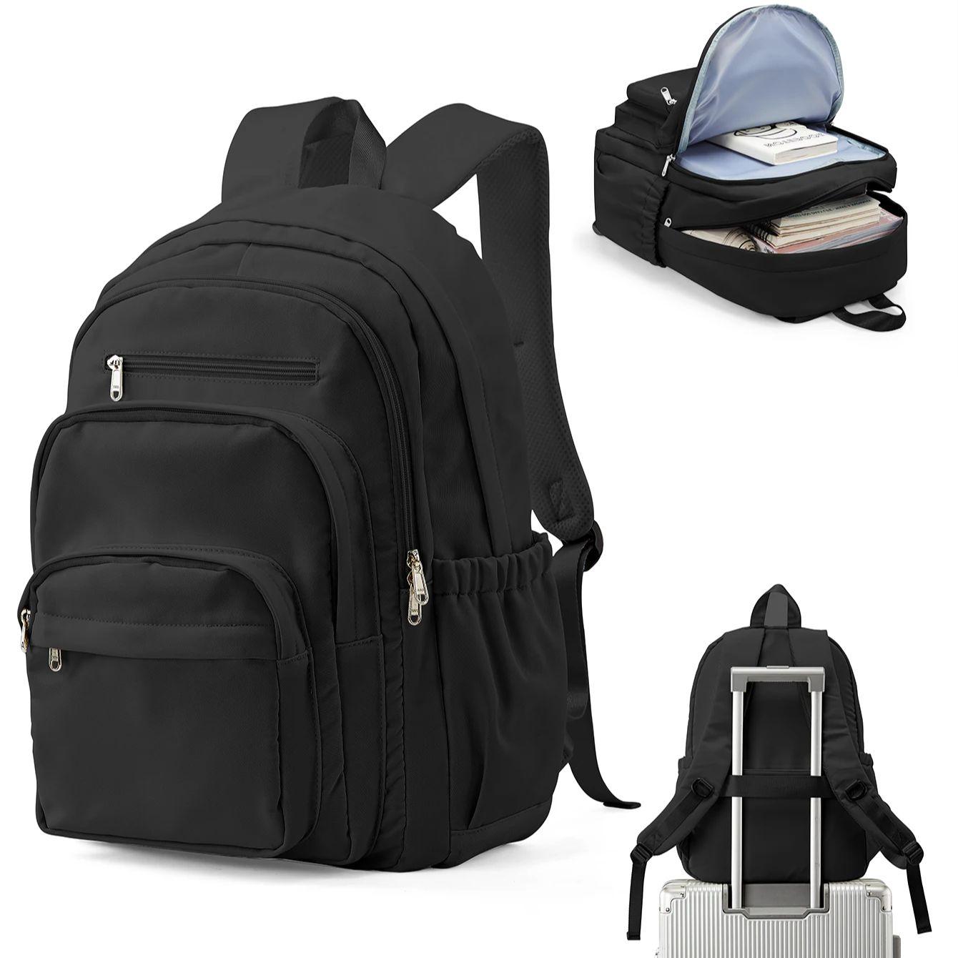 Rucksack für Mädchen Teenager Reise Schulrucksäcke Jungen Kinder Rucksack Lässige Schultaschen Rucksack Niedlich Mehrfachtasche Büchertasche schwarz