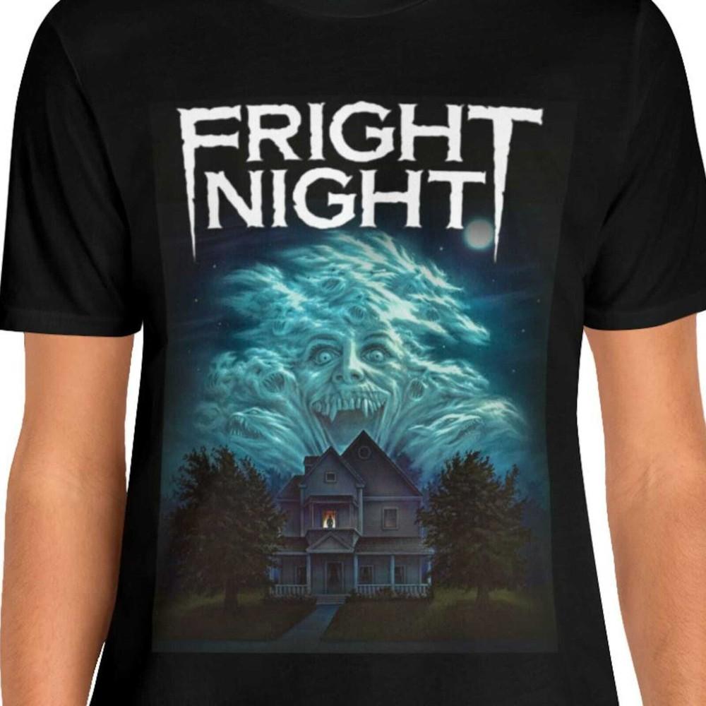 FRIGHT NIGHT T-Shirt T-Shirt T-Shirt Shirt Vintage Ästhetik Unisex Filmplakat Unisex T-Shirt XL blue