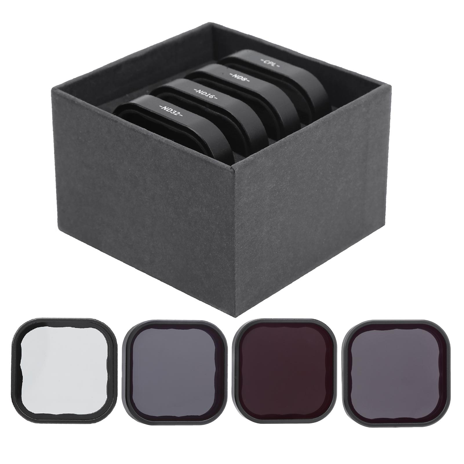 TELESIN CPL/ND8/ND16/ND32 Objektivfilter 4-in-1-Set für Gopro Hero 9 Action-Kamera