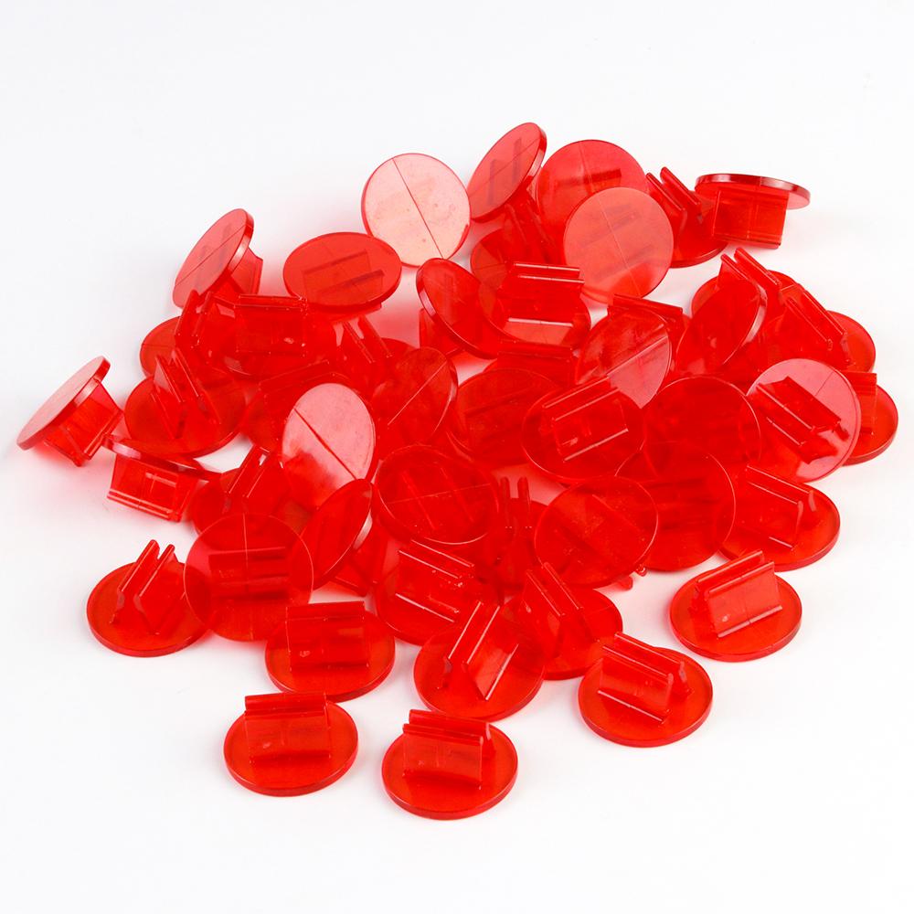 50 Stück Spielständer aus Kunststoff, Kartenständer, Kartenhalter aus Kunststoff, Spielebrettmarker, DIY-Spielkartenständer für Brettspiele 50pcs rot