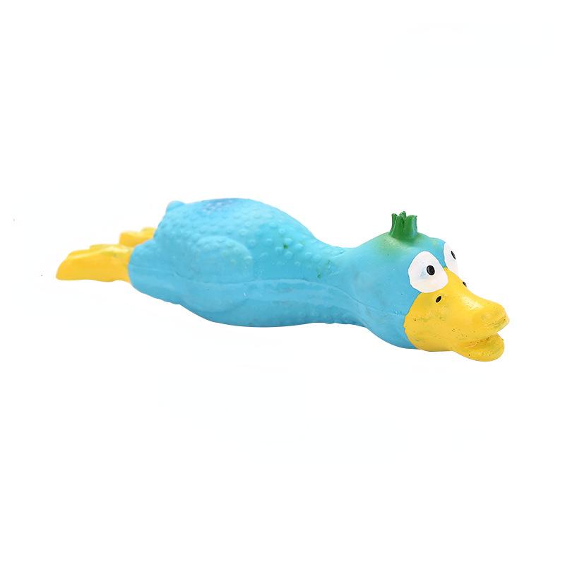 1PCS Haustier Hund Spielzeug Latex Spielzeug Lustige Squeeze Sound Spielzeug Schreiendes Huhn Haustier Liefert blau