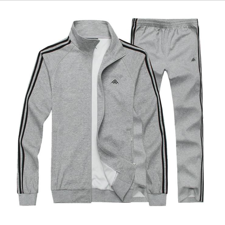 Männer Kapuzenanzug Männer Casual Trainingsanzüge Sport Sets Jogginganzüge Herren Hoodies Sets 7XL licht grau