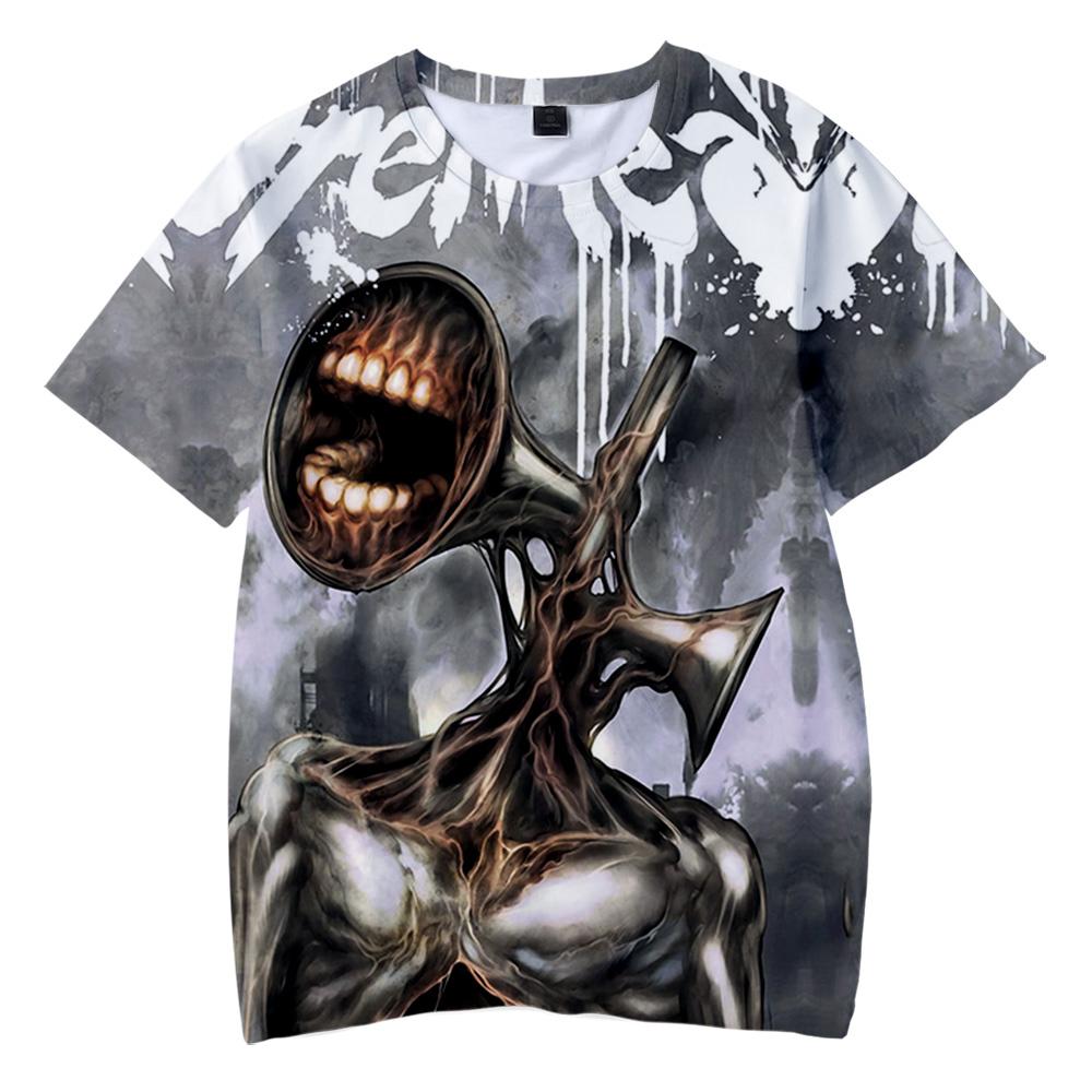 Siren Head 3D-Druck T-Shirt SCP Horror Game Streetwear Männer Frauen Mode T-Shirt Hip Hop Kinder Kinder Tees Tops Junge Mädchen T-Shirt 100