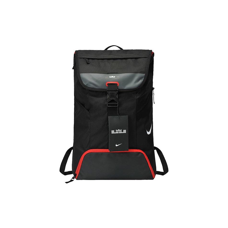 Nike Air Cushion Color Block Rucksack mit großem Fassungsvermögen aus Polyester Unisex Rucksack Schwarz BA5111-014 Black